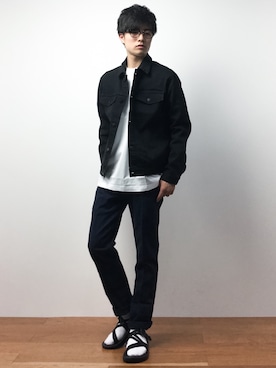 「EMODA（エモダ）のアイテム（ジャケット/アウター）」を使った、武井一輝さん（メンズ・172cm）の夏コーディネート