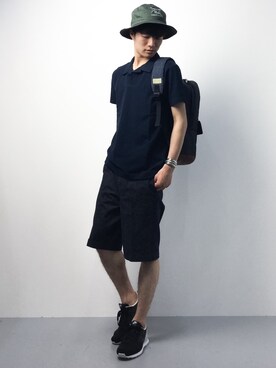 「HEX（ヘックス）のアイテム」を使った、武井一輝さん（メンズ・172cm）の夏コーディネート