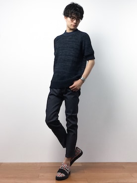 「アンクル」｜武井一輝さん（メンズ・172cm）の夏コーディネート