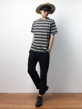 「アンクル」｜武井一輝さん（メンズ・172cm）の夏コーディネート