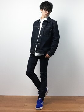 「CABANE de ZUCCa（カバンドズッカ）のアイテム（ジャケット/アウター）」を使った、武井一輝さん（メンズ・172cm）の夏コーディネート
