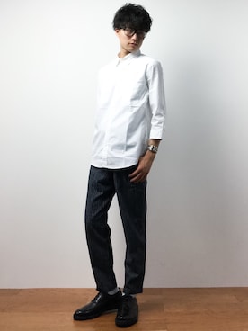 「HAMNETT（ハムネット）のアイテム（ブーツ）」を使った、武井一輝さん（メンズ・172cm）の夏コーディネート