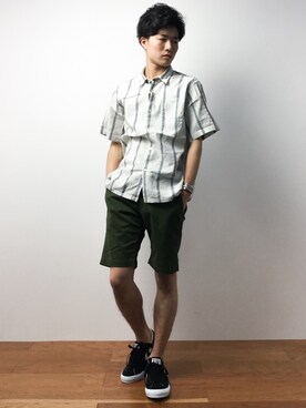 武井一輝さん(メンズ・172cm)の夏コーディネート