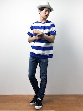 武井一輝さん(メンズ・172cm)の夏コーディネート