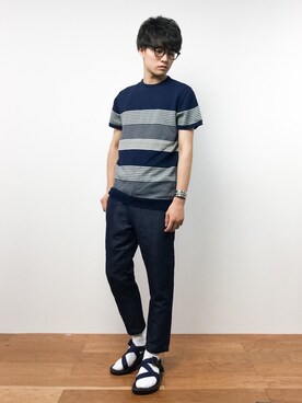 武井一輝さん(メンズ・172cm)の夏コーディネート