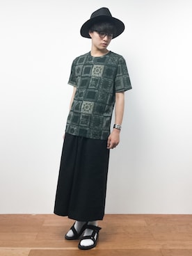 「MR.OLIVE（ミスターオリーブ）のアイテム（ハット）」を使った、武井一輝さん（メンズ・172cm）の夏コーディネート