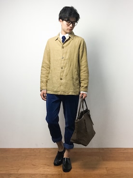 「SHIPS GENERAL SUPPLY（シップスジェネラルサプライ）のアイテム（その他アウター）」を使った、武井一輝さん（メンズ・172cm）の夏コーディネート
