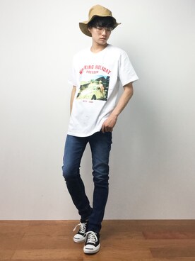 武井一輝さん(メンズ・172cm)の夏コーディネート