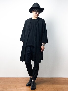 「unrelaxing（アンリラクシング）のアイテム（帽子）」を使った、武井一輝さん（メンズ・172cm）の夏コーディネート