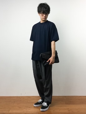 「Burner（バーナー）のアイテム（バッグ）」を使った、武井一輝さん（メンズ・172cm）の夏コーディネート