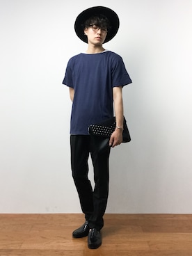 「Burner（バーナー）のアイテム（バッグ）」を使った、武井一輝さん（メンズ・172cm）の夏コーディネート