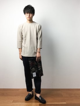 「Herschel Supply（ハーシェルサプライ）のアイテム」を使った、武井一輝さん（メンズ・172cm）の夏コーディネート