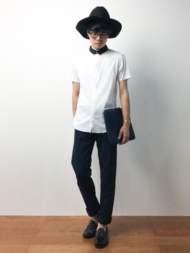 「B'2nd（ビーセカンド）のアイテム（帽子）」を使った、武井一輝さん（メンズ・172cm）の夏コーディネート
