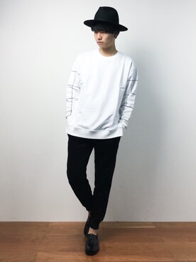 「リブ　」｜武井一輝さん（メンズ・172cm）の夏コーディネート