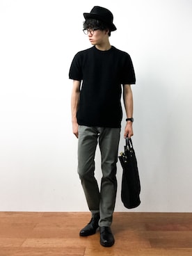 「ABAHOUSE（アバハウス）のアイテム」を使った、武井一輝さん（メンズ・172cm）の夏コーディネート