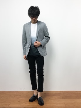 「TAKA-Q（タカキュー）のアイテム」を使った、武井一輝さん（メンズ・172cm）の夏コーディネート