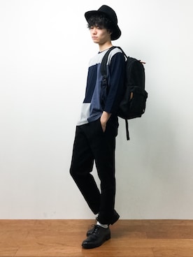 「kiryuyrik（キリュウキリュウ）のアイテム（帽子）」を使った、武井一輝さん（メンズ・173cm）の夏コーディネート
