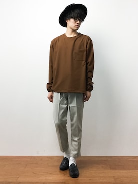 「kiryuyrik（キリュウキリュウ）のアイテム（帽子）」を使った、武井一輝さん（メンズ・173cm）の夏コーディネート