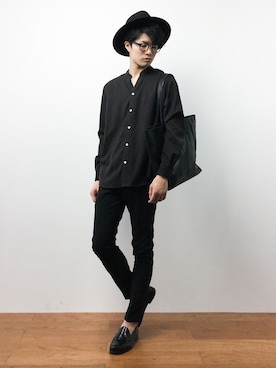 「STUDIOUS（ステュディオス）のアイテム（バッグ）」を使った、武井一輝さん（メンズ・173cm）の夏コーディネート