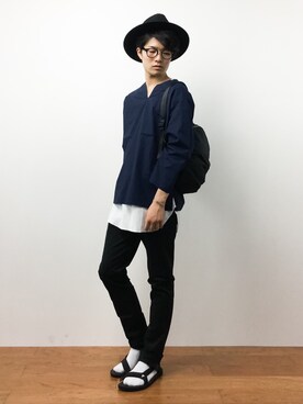 「arius（アリウス）のアイテム」を使った、武井一輝さん（メンズ・173cm）の夏コーディネート