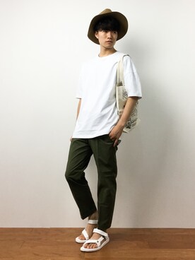 「MAPTOTE（ マップトート）のアイテム」を使った、武井一輝さん（メンズ・173cm）の夏コーディネート