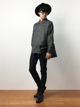 「unrelaxing（アンリラクシング）のアイテム（ブルゾン）」を使った、武井一輝さん（メンズ・173cm）の夏コーディネート