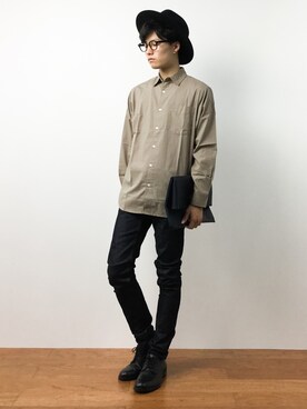 「glory crew（グローリークルー）のアイテム（バッグ）」を使った、武井一輝さん（メンズ・173cm）の夏コーディネート