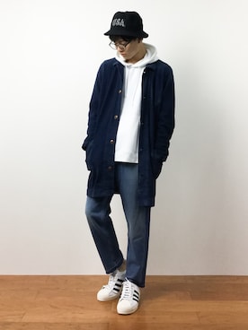 「だぼだぼ」｜「アイテム（デニムジャケット）」を使った、武井一輝さん（メンズ・173cm）の夏コーディネート