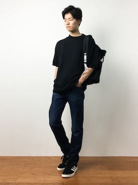 「Champion（チャンピオン）のアイテム（バッグ）」を使った、武井一輝さん（メンズ・173cm）の夏コーディネート