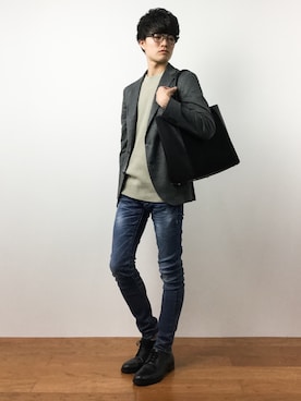 「green label relaxing（グリーンレーベルリラクシング）のアイテム（ジャケット/アウター）」を使った、武井一輝さん（メンズ・173cm）の夏コーディネート