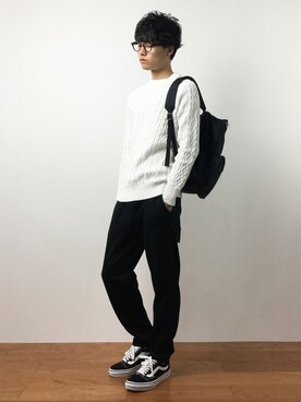 「Champion（チャンピオン）のアイテム（バッグ）」を使った、武井一輝さん（メンズ・173cm）の夏コーディネート