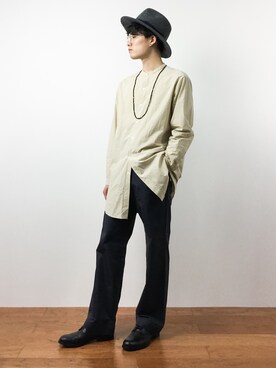 「TMT（ティーエムティー）のアイテム（帽子）」を使った、武井一輝さん（メンズ・173cm）の夏コーディネート