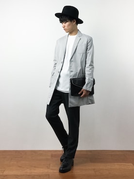 「417 EDIFICE（フォーワンセブンエディフィス）のアイテム（バッグ）」を使った、武井一輝さん（メンズ・173cm）の夏コーディネート