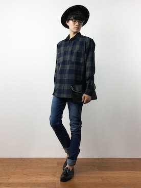 「417 EDIFICE（フォーワンセブンエディフィス）のアイテム（バッグ）」を使った、武井一輝さん（メンズ・173cm）の夏コーディネート