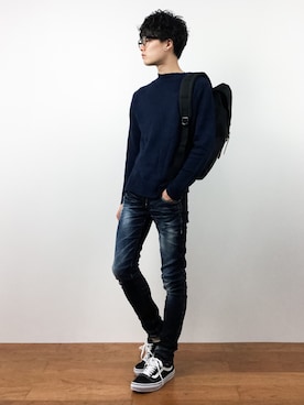 「Herschel Supply（ハーシェルサプライ）のアイテム」を使った、武井一輝さん（メンズ・173cm）の夏コーディネート