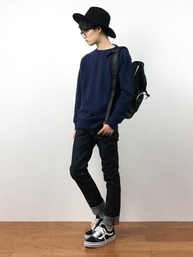 「ANAP MEN（アナップメン）のアイテム」を使った、武井一輝さん（メンズ・173cm）の夏コーディネート