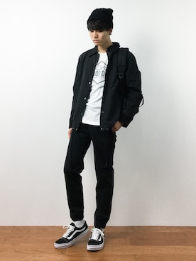 「CASPER JOHN（キャスパージョン）のアイテム（その他アウター）」を使った、武井一輝さん（メンズ・173cm）の秋コーディネート