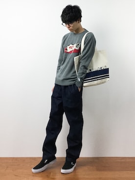 「Blue Standard （ブルースタンダード）のアイテム」を使った、武井一輝さん（メンズ・173cm）の秋コーディネート