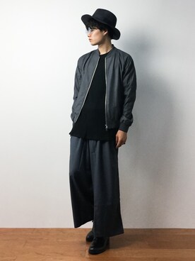 「DETAILS（ディテールズ）のアイテム（パンツ）」を使った、武井一輝さん（メンズ・173cm）の秋コーディネート