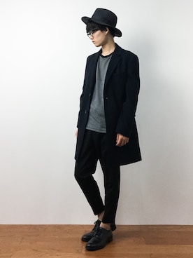 「semantic design（セマンティックデザイン）のアイテム」を使った、武井一輝さん（メンズ・173cm）の秋コーディネート