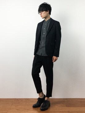 「DETAILS（ディテールズ）のアイテム」を使った、武井一輝さん（メンズ・173cm）の秋コーディネート