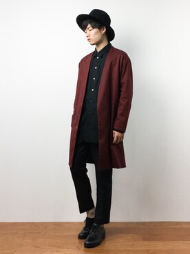 「INFIELDER DESIGN（インフィールダーデザイン）のアイテム」を使った、武井一輝さん（メンズ・173cm）の秋コーディネート