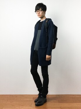 「Herschel Supply（ハーシェルサプライ）のアイテム」を使った、武井一輝さん（メンズ・173cm）の秋コーディネート