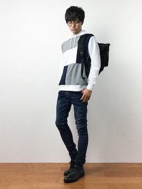 武井一輝さん（メンズ・173cm）の秋コーディネート