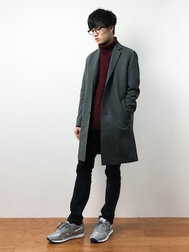 「L.H.P（エルエイチピー）のアイテム（ニット/セーター）」を使った、武井一輝さん（メンズ・173cm）の秋コーディネート