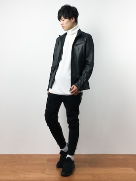 「SABLE CLUTCH（セーブルクラッチ）のアイテム（ジャケット/アウター）」を使った、武井一輝さん（メンズ・173cm）の秋コーディネート
