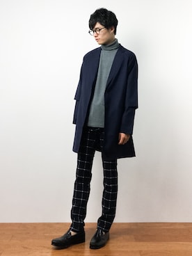 「DETAILS（ディテールズ）のアイテム」を使った、武井一輝さん（メンズ・173cm）の秋コーディネート