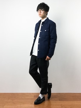 「Com2ons Code（コモンスコード）のアイテム」を使った、武井一輝さん（メンズ・173cm）の秋コーディネート