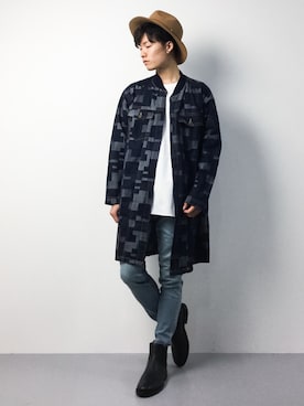 「I.D.E.A international（イデアインターナショナル）のアイテム（帽子）」を使った、武井一輝さん（メンズ・173cm）の秋コーディネート