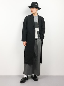 「NO ID.（ノーアイディ）のアイテム」を使った、武井一輝さん（メンズ・173cm）の秋コーディネート